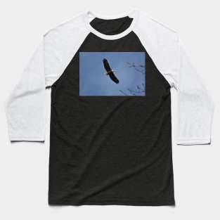 Flying Bald Eagle Baseball T-Shirt